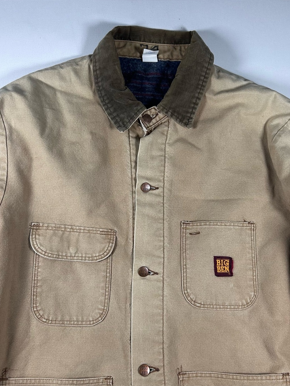 Wrangler Big Ben Vintage Blanket Lined Chore Jacket Mens XL /52 Regular 70s USA